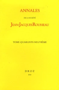 Annales de la Société Jean-Jacques Rousseau
