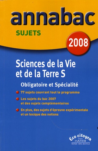 Jacques Bergeron et Jean-Claude Hervé - Sciences de la Vie et de la Terre S - Sujets.
