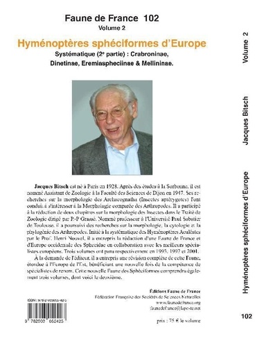 Hyménoptères sphéciformes d'Europe. Volume 2, Systématique (2e partie) : Crabroninae, Dinetinae, Eremiaspheciinae & Mellininae