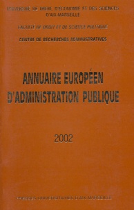 Jacques Bourdon et Jean-Marie Pontier - Annuaire européen d'administration publique 2002 - Tome 25.