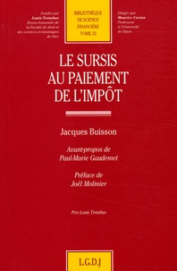 Jacques Buisson - Le sursis au paiement de l'impôt.