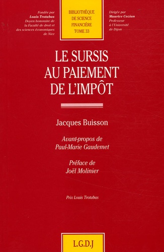 Jacques Buisson - Le sursis au paiement de l'impôt.