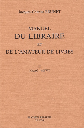 Jacques-Charles Brunet - Manuel du libraire et de l'amateur de livres - 8 volumes.