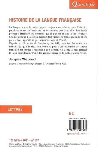 Histoire de la langue française 13e édition