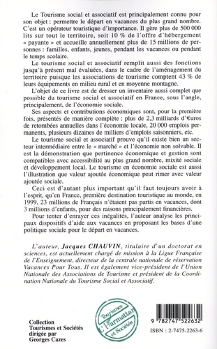 Le tourisme social et associatif en France. Acteur majeur de l'économie sociale