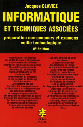 Jacques Claviez - Informatique et techniques associées - Préparation aux examens et concours, Veille technologique.