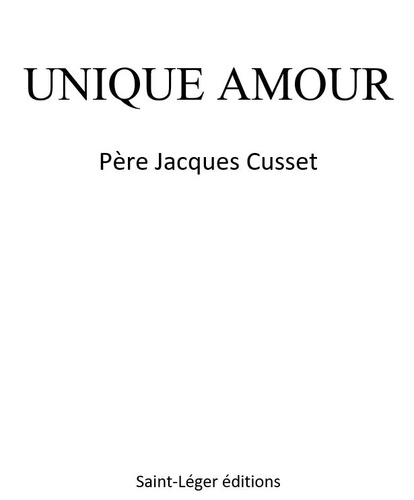 Jacques Cusset - Unique amour.
