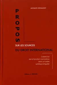 Propos sur les sources du droit international