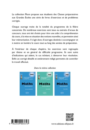 Maths PC-PC*. Exercices avec indications et corrigés détaillés pour assimiler tout le programme