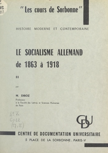 Le socialisme Allemand de 1863 à 1918 (2)