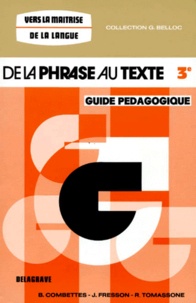 Histoiresdenlire.be FRANCAIS 3EME DE LA PHRASE AU TEXTE. Guide pédagogique Image