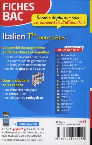 Italien Tle LV1-LV2 toutes séries