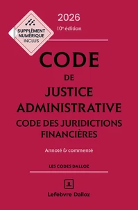Code de justice administrative ; Code des juridictions financières