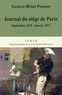 Jacques-Henry Paradis - Journal du siège de Paris.