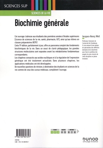Biochimie générale. Cours et questions de révision 11e édition