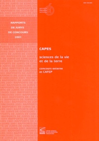 Jacques Lauga - Capes Science De La Vie Et De La Terre. Concours Externe Et Cafep 2001.