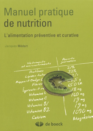 Jacques Médart - Manuel pratique de nutrition - L'alimentation préventive et curative.