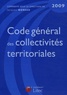 Jacques Moreau et Jean-Jacques Bienvenu - Code général des collectivités territoriales 2009.