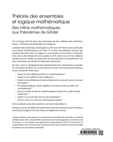 Théorie des ensembles et logique mathématique. Des infinis mathématiques aux théorèmes de Gödel