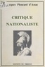 Jacques Ploncard d'Assac - Critique nationaliste.