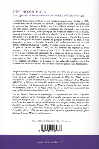 Des pionnières. Les 23 premières femmes internes des hôpitaux de Paris (1886-1914)