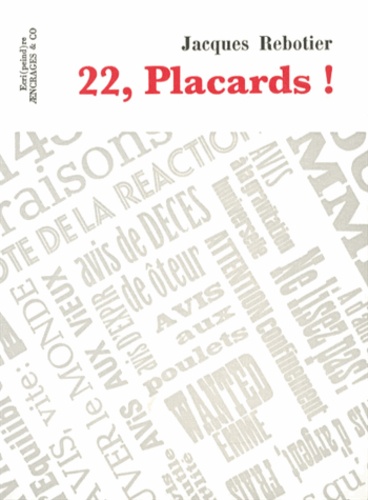 22, Placards ! - Occasion