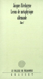 Leçons de métaphysique allemande T01