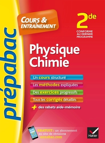 Physique-Chimie 2de - Prépabac Cours & entraînement. cours, méthodes et exercices progressifs (seconde)
