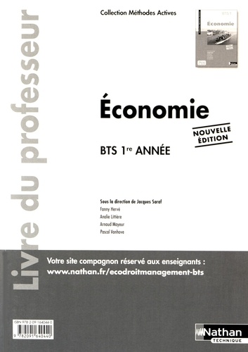 Jacques Saraf - Economie BTS 1re année - Livre du professeur.