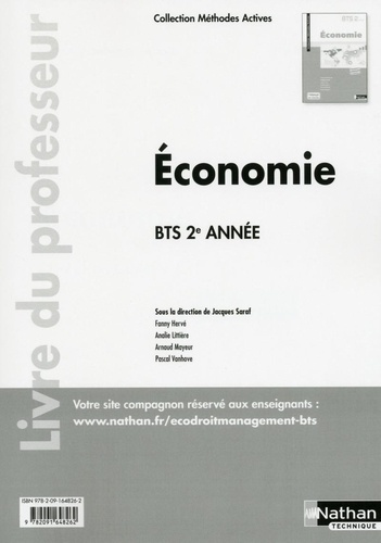 Jacques Saraf et Fanny Hervé - Economie BTS 2e année - Livre du professeur.