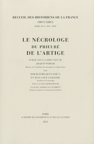 Jacques Verger - Le nécrologe du Prieuré de l'Artige.
