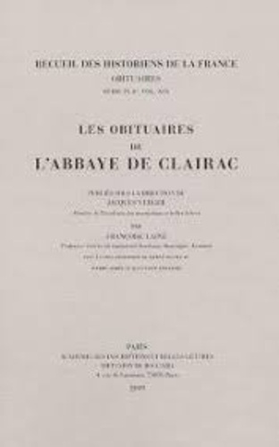 Jacques Verger - Les obituaires de l’abbaye de Clairac.
