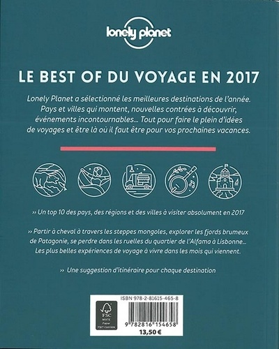 Le best of de Lonely Planet  Edition 2017