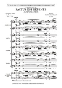 James MacMillan - Factus est repente - from "The Strathclyde Motets". mixed choir (SSAATTBB) a cappella. Partition de chœur..
