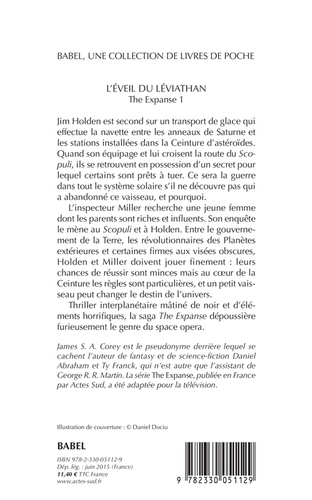 The Expanse Tome 1 L'éveil du Léviathan - Occasion