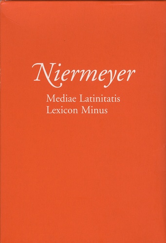 Jan Frederik Niermeyer et C van de Kieft - Lexique latin médiéval - Pack en 2 volumes : A-L ; M-Z.