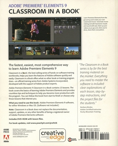 Adobe Premiere Elements 9. Classroom in a Book  avec 1 Cédérom