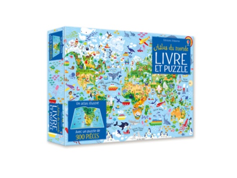 Atlas du monde. Coffret livre et puzzle