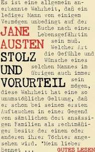 Jane Austen - Stolz und Vorurteil.