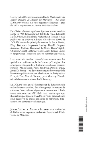 Dictionnaire des oeuvres littéraires de l'Acadie des Maritimes - XXe siècle -