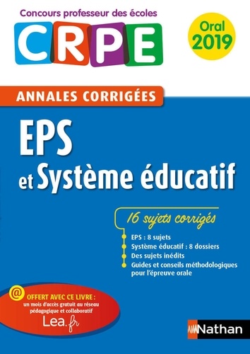 CONCOURS CRPE  Ebook - Annales CRPE : EPS 2019. Oral 2019