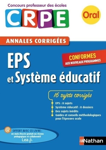 E-PUB PEDAGOGIE  Ebook - Annales CRPE : EPS et Système éducatif