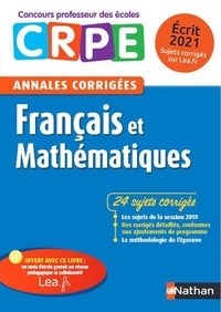 Janine Hiu et Daniel Motteau - Français et mathématiques - Annales corrigées écrit CRPE.