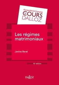 Janine Revel - Les régimes matrimoniaux.