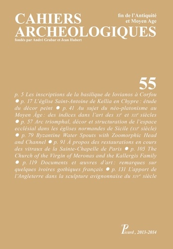 Cahiers archéologiques N° 55