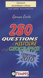 280 questions d'histoire et de géographie