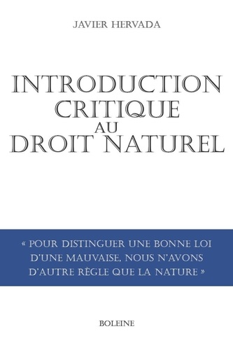 Introduction critique au droit naturel