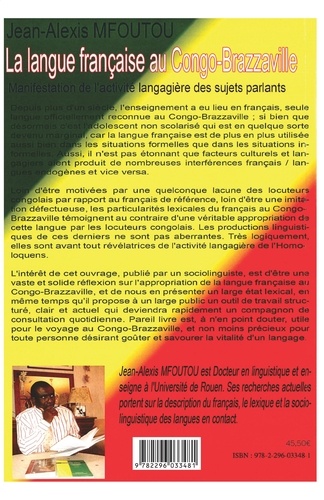 La langue française au Congo-Brazzaville. Manifestation de l'activité langagière des sujets parlants