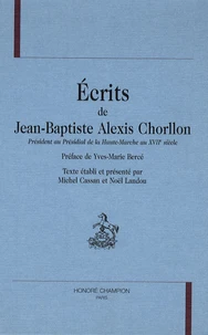 Ecrits de Jean-Baptiste Alexis Chorllon