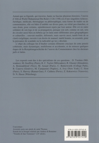 Averroès et les averroïsmes juif et latin. Actes du colloque international (Paris, 16-18 juin 2005)